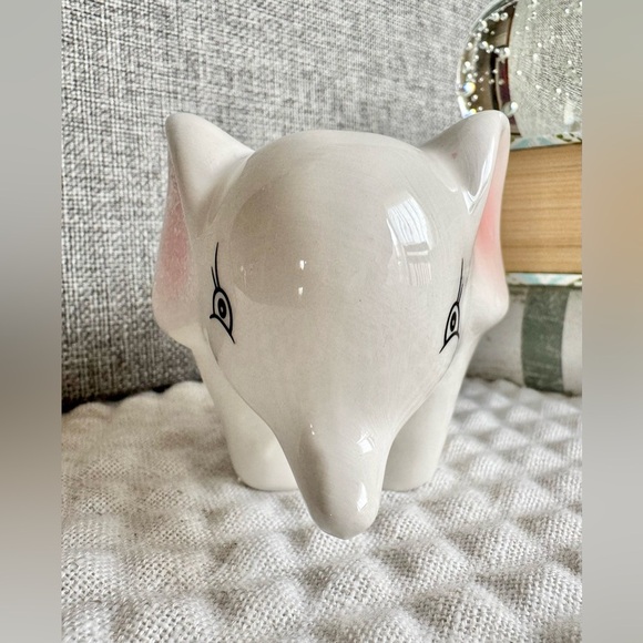 New Ceramic Elephant Pen Holder Trinket Storage Planter Figurine Decoration - 4” - Picture 7 of 9